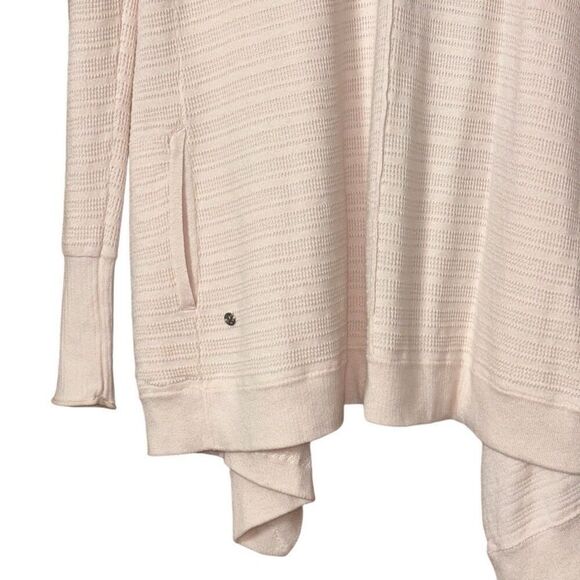 Lululemon Find Your Calm Wrap cardigan Chantilly peachy pink cotton silk blend - Picture 13 of 16